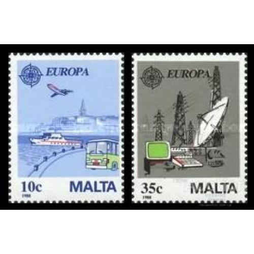 Мальта 1988 Европа Септ транспорт коммуникации связь космос фот корабли автомобили авиация ** о