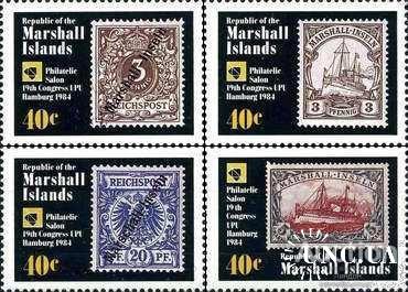 Маршаллы 1984 ВПС почта марка на марке корабли флот серия ** о