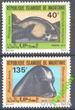 Мавритания 1973 котики тюлени морская фауна **о