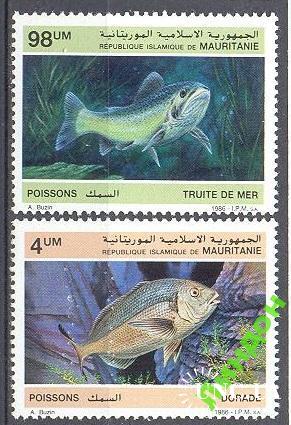 Мавритания 1986 морская фауна рыбы ** о