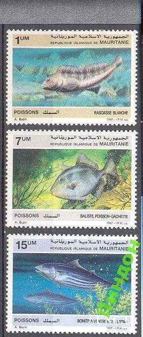 Мавритания 1987 морская фауна рыбы ** о