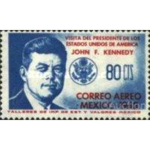 Мексика 1962 авиапочта Визит президент США Кеннеди люди политика ** о