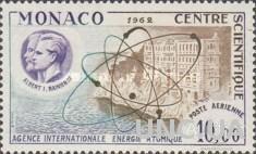 Монако 1962 авиапочта архитектура научный центр атом ** о