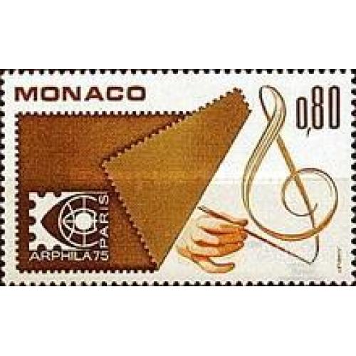 Монако 1975 филвыставка почта марка на марке Париж музыка ** о