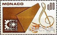 Монако 1975 филвыставка почта марка на марке Париж музыка ** о