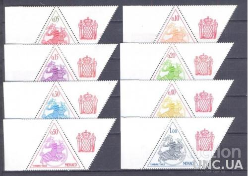 Монако 1980 рыцари кони униформа герб стандарт треуголки 0,05-1 8м + купон** о