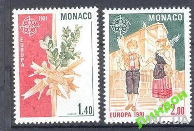 Монако 1981 Европа Септ костюмы дети архитектура флора ** о