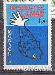 Монако 1981 сохраним природу фауна рыбы ** о
