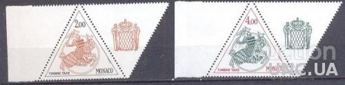 Монако 1982 рыцари кони униформа герб стандарт треуголки 2-4 2м + купон + поле ** о