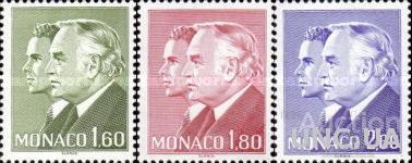 Монако 1982 стандарт князь Ренье и принц Альберт люди 3м ** о