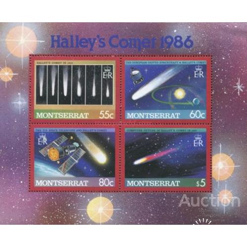 Монтсеррат 1986 Комета Галлея космос астрономия люди Рождество история спутник блок ** м