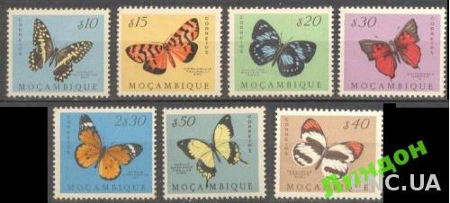 Мозамбик 1963 фауна бабочки насекомые **