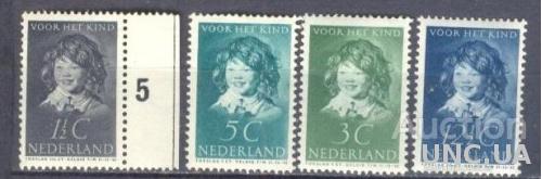 Нидерланды 1937 марки - детям дети портрет живопись ** о
