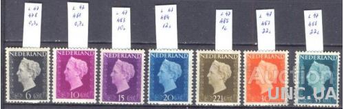 Нидерланды 1947 стандарт 7м ** о
