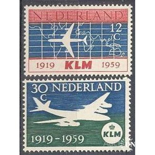 Нидерланды 1959 авиация самолеты KLM **
