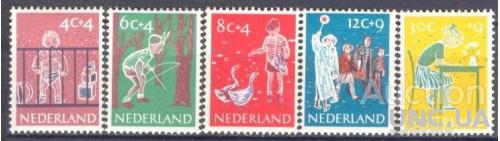 Нидерланды 1959 марки - детям дети игрушки фауна птицы ПДД полиция школа ** о