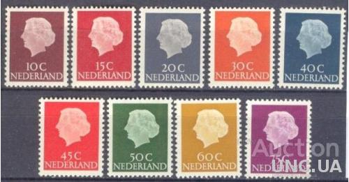 Нидерланды 1963 стандарт 8м королева Вельгельмина ** о