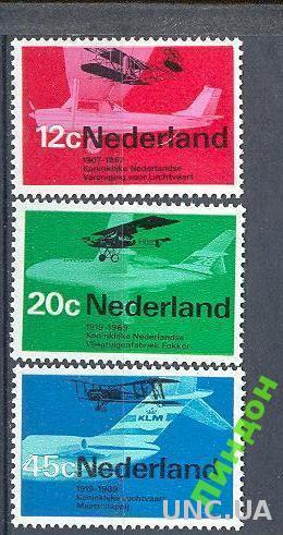 Нидерланды 1968 авиация самолеты **