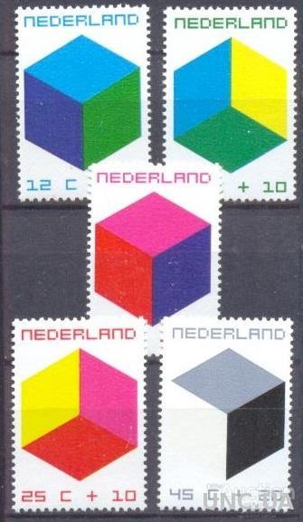 Нидерланды 1970 марки - детям дети геометрия математика куб цвет серия ** о