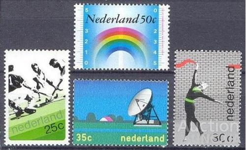 Нидерланды 1973 спорт хоккей гимнастика радуга погода метеорология космос ** о