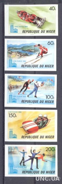 Нигер 1979 спорт олимпиада бобслей лыжи ф/к коньки без/зуб ** о