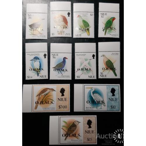 Ниуэ 1992 птицы фауна надп-ка золото необычные марки ** о