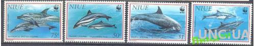 Ниуэ ВВФ WWF дельфины морская фауна ** со