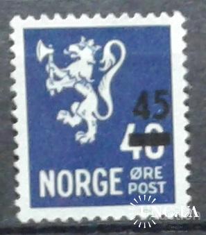 Норвегия 1949 стандарт надп-ка 45 на 40 ** о
