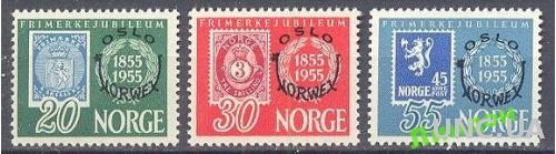 Норвегия 1955 марка на марке почта надп-ка **