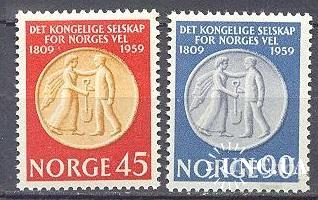 Норвегия 1959 Королевское об-во соц. обеспечения медаль с/х ** о