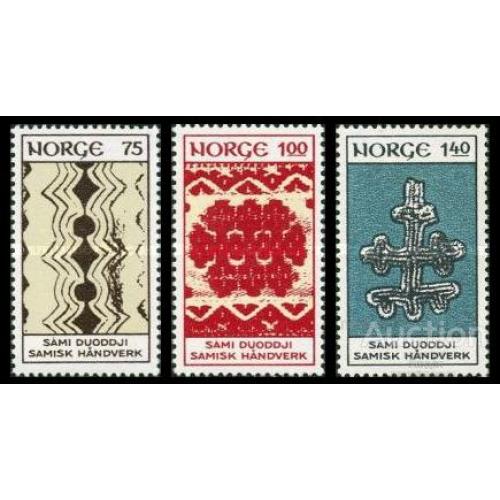 Норвегия 1973 декоративное искусство Самоан этнос вышивка ткани ** о