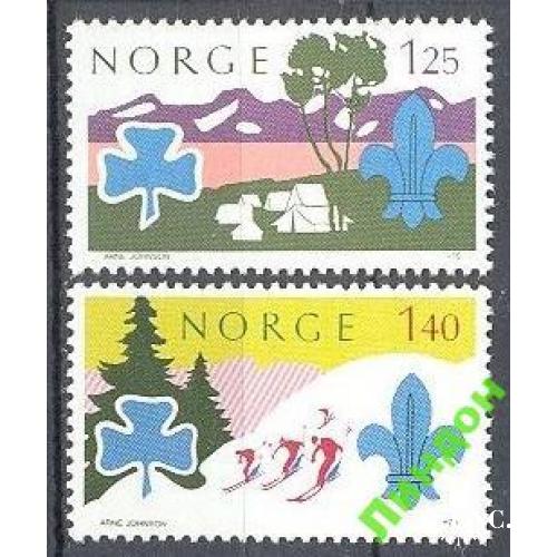 Норвегия 1975 скауты туризм спорт природа ** о