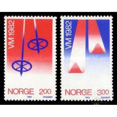 Норвегия 1982 спорт ЧМ лыжи ** о