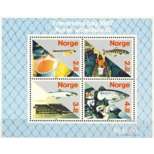 Норвегия 1987 рыболовецкий промысел рыбалка рыбы морская фауна ** о