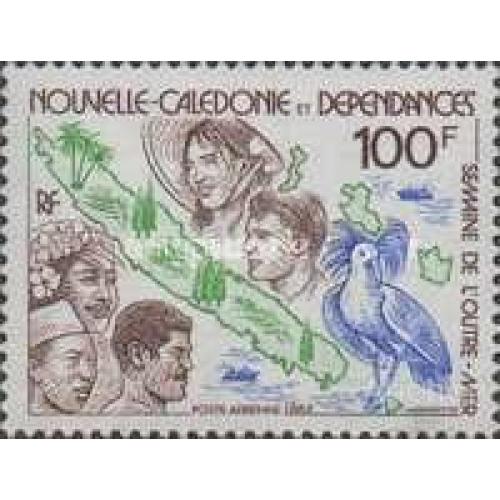 Новая Каледония 1982 молодежь этнос птицы фауна карта флот корабли ** о
