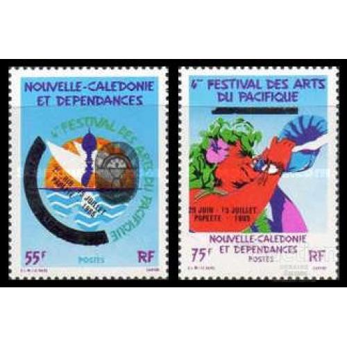 Новая Каледония 1985 Тихоокеанский фестиваль искусств музыка морская фауна ракушка ** о