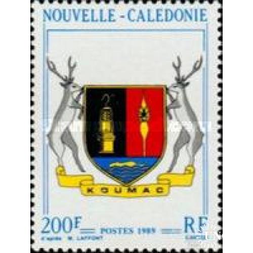 Новая Каледония 1989 герб геральдика фауна шахтер лампа ** о