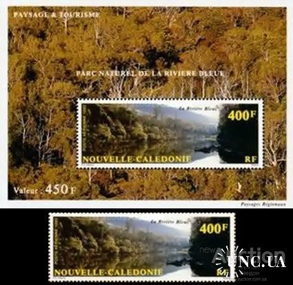 Новая Каледония 1992 нац. парк природа ландшафт флора деревья блок + марка ** о