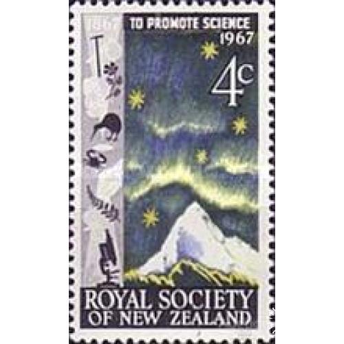 Новая Зеландия 1967 Академия наук астрономия палеонтология геология фауна бабочки птицы горы ** м