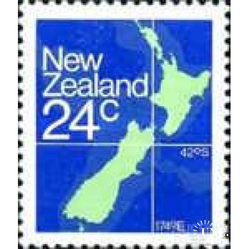 Новая Зеландия 1982 карта география ** о