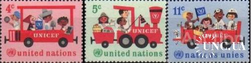 ООН Нью Йорк США 1966 ЮНИСЕФ UNICEF дети поезд ж/д железная дорога здоровье медицина ** о