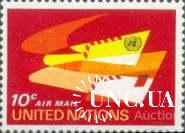 ООН Нью Йорк США 1969 авиапочта авиация ** о