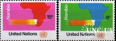 ООН Нью-Йорк США 1973 Намибия Африка карта ** о