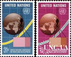 ООН Нью-Йорк США 1976 Конференция по торговле и развитию карта ** о