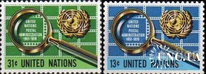 ООН Нью-Йорк США 1976 почта почтовая администрация марка на марке ** о
