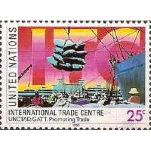 ООН Нью-Йорк США 1990 мировая торговля порт флот корабли ** о
