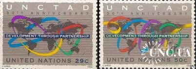 ООН Нью-Йорк США 1993 Конференция по торговле и развитию карта ** о