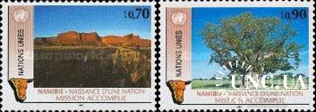 ООН Женева Швейцария 1991 Намибия Африка природа флора деревья горы ** о
