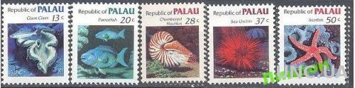 Палау 1983 рыбы ракушки морская фауна 5м ** о