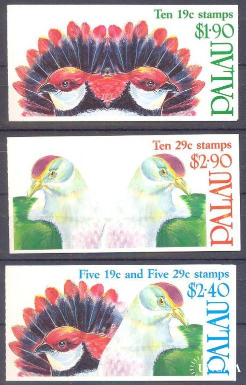 Палау 1991 три буклета птицы фауна ** о